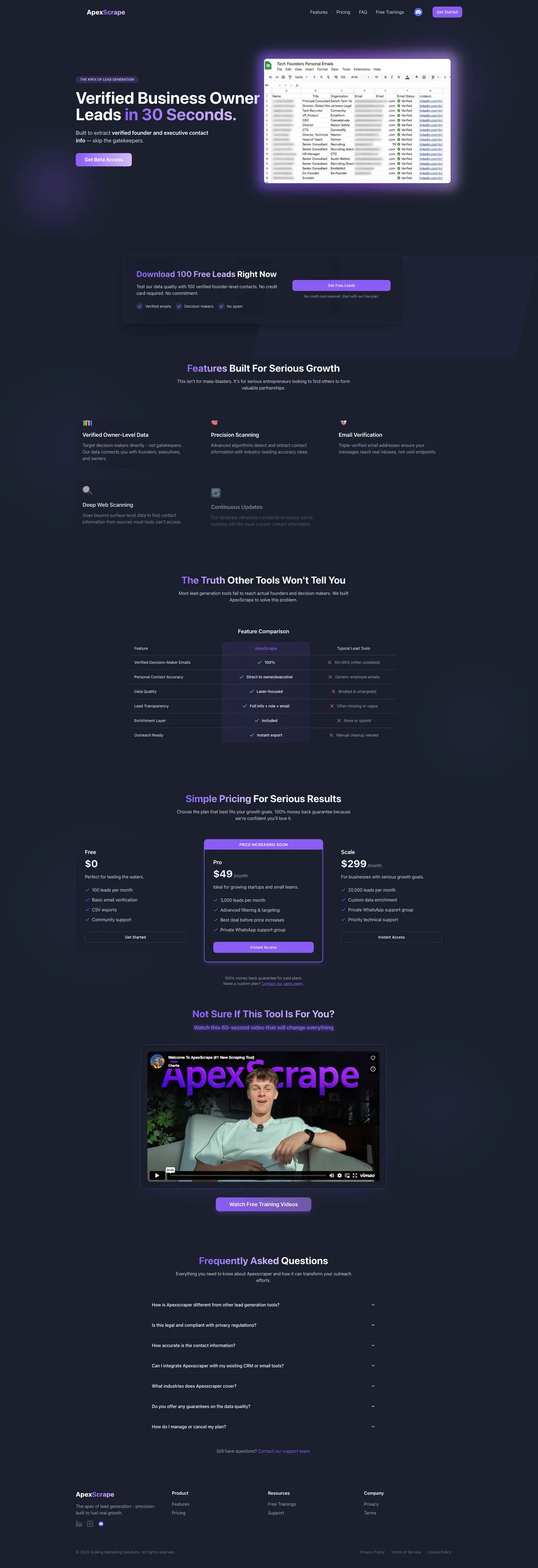 ApexScrape - Generación de Leads